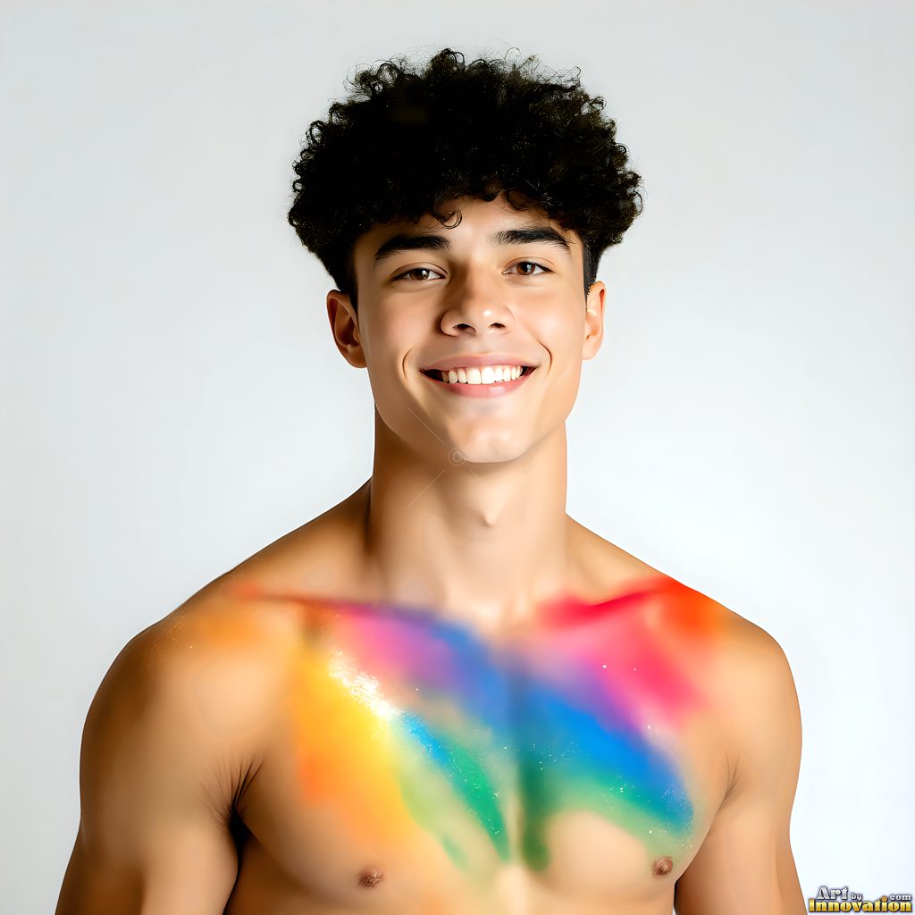 Men Enveloped by Color - AI Abstract Art | Art by Innovation