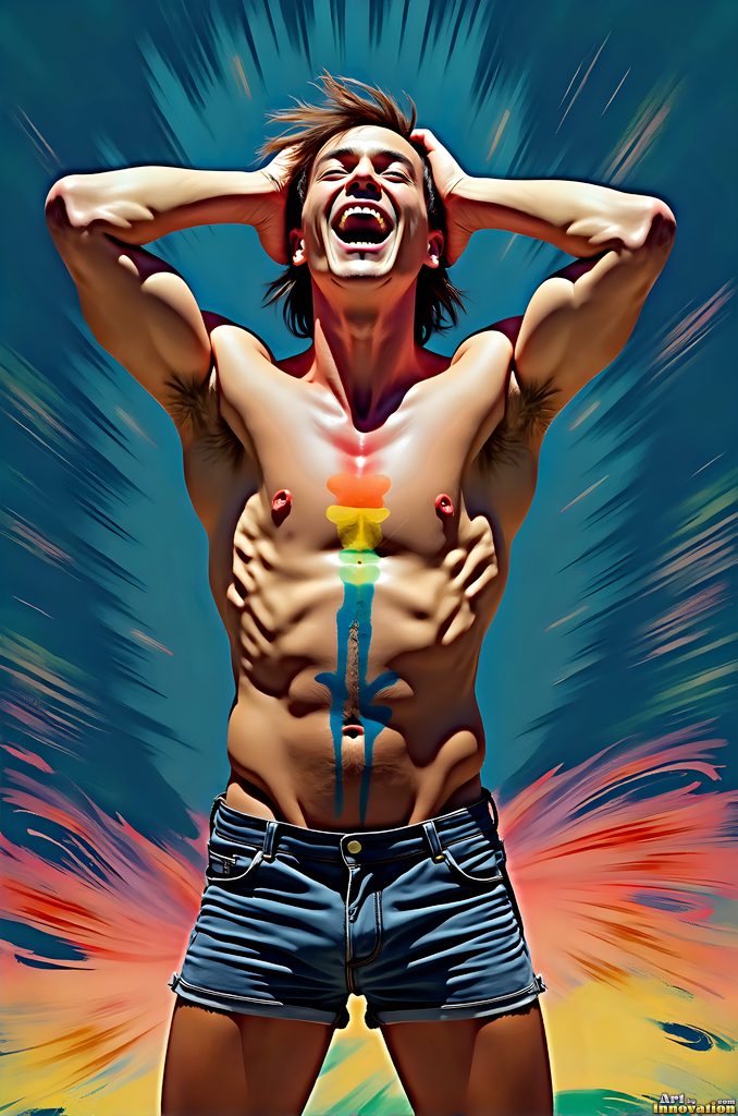 Men Enveloped by Color - AI Abstract Art | Art by Innovation