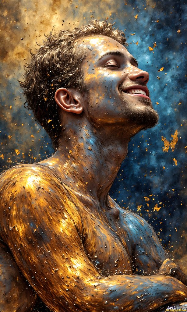Colorful Happy Male Faces - AI Abstract Art