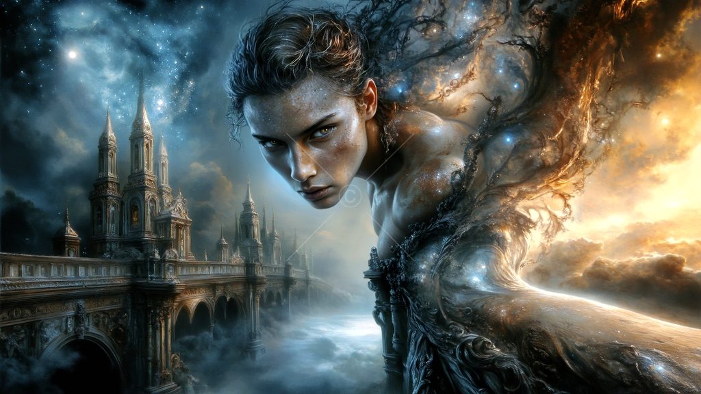 Spirits in the City of Gold - AI Art