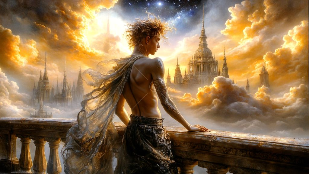 Spirits in the City of Gold - AI Art