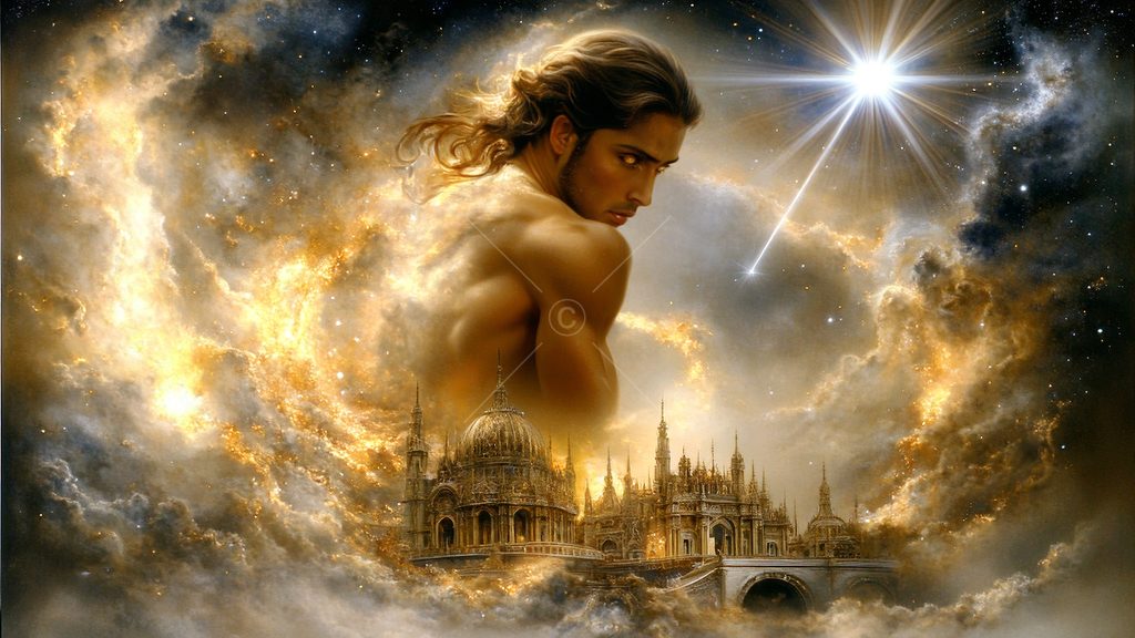 Spirits in the City of Gold - AI Art
