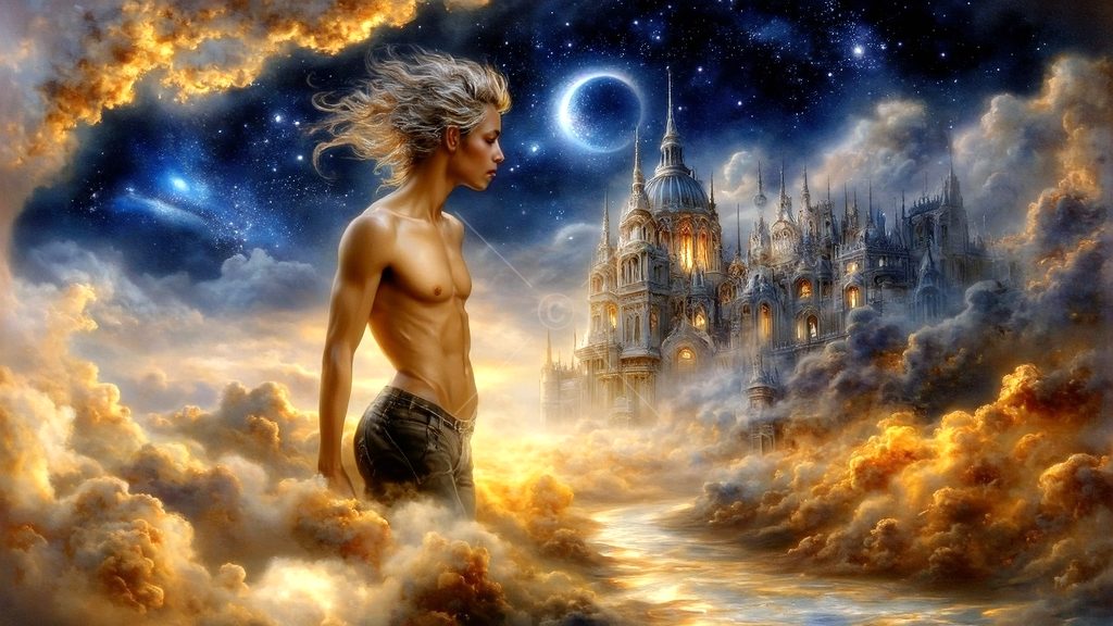 Spirits in the City of Gold - AI Art