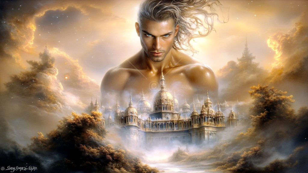 Spirits in the City of Gold - AI Art
