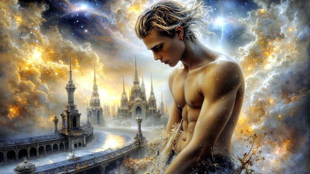 Spirits in the City of Gold - AI Art