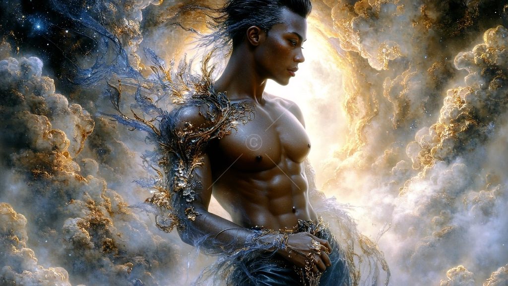 Spirits in the City of Gold - AI Art