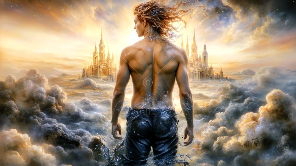 Spirits in the City of Gold - AI Art