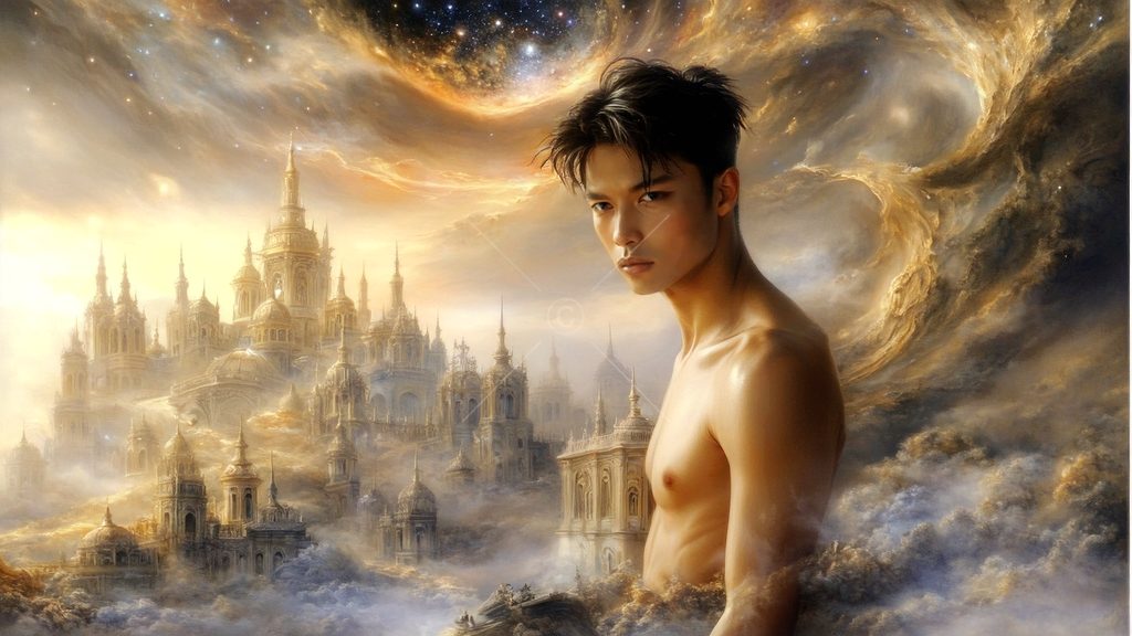Spirits in the City of Gold - AI Art