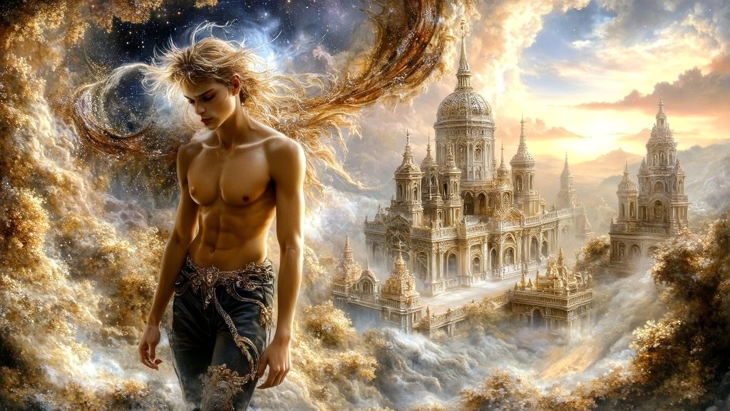 Spirits in the City of Gold - AI Art