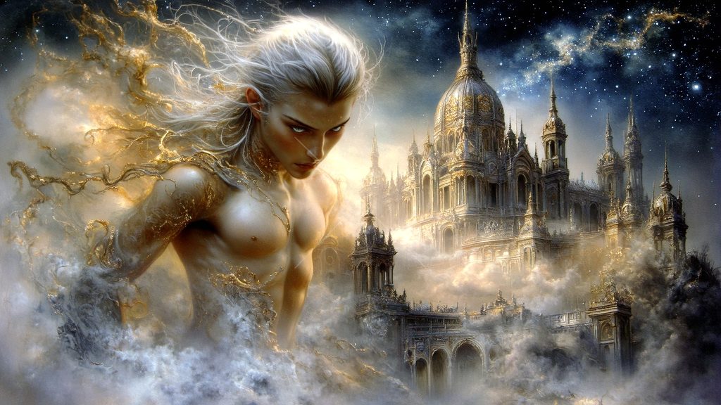 Spirits in the City of Gold - AI Art