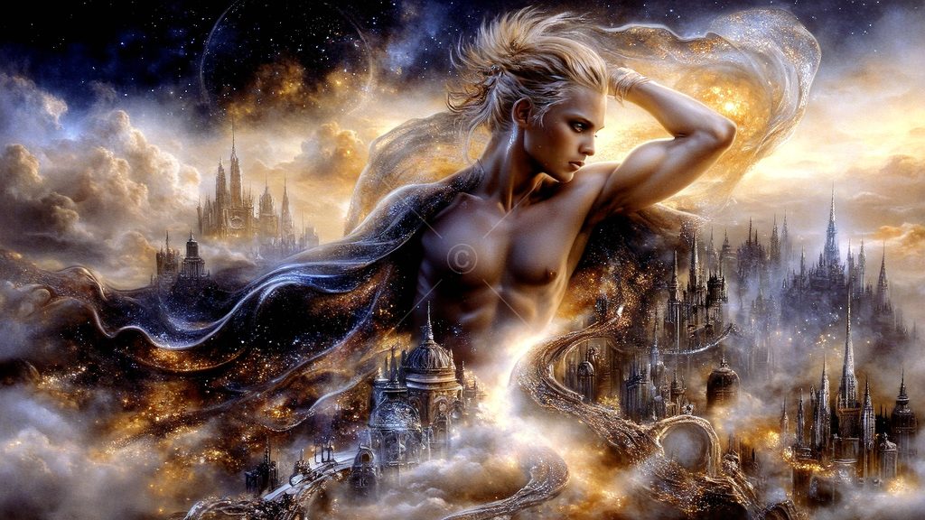 Spirits in the City of Gold - AI Art