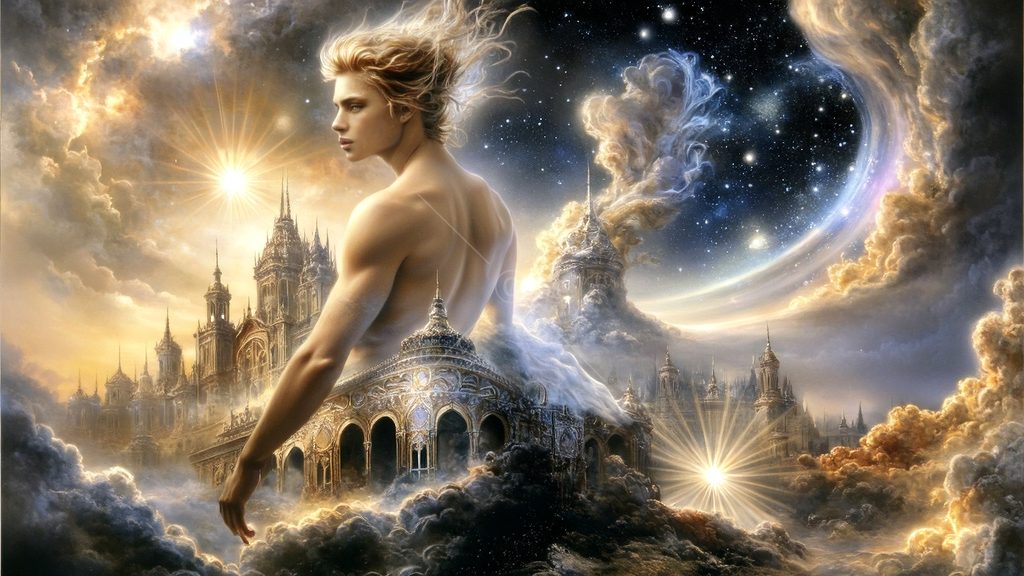 Spirits in the City of Gold - AI Art