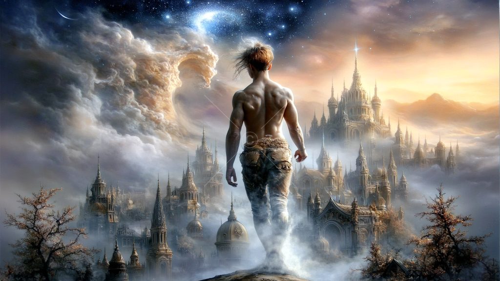 Spirits in the City of Gold - AI Art