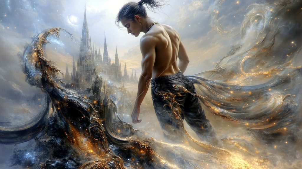 Spirits in the City of Gold - AI Art