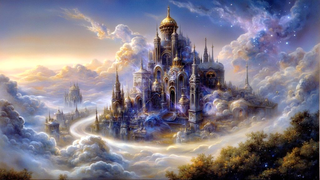 Spirits in the City of Gold - AI Art