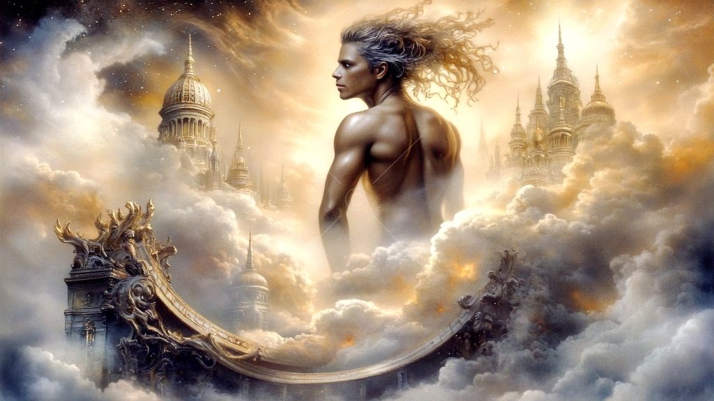 Spirits in the City of Gold - AI Art
