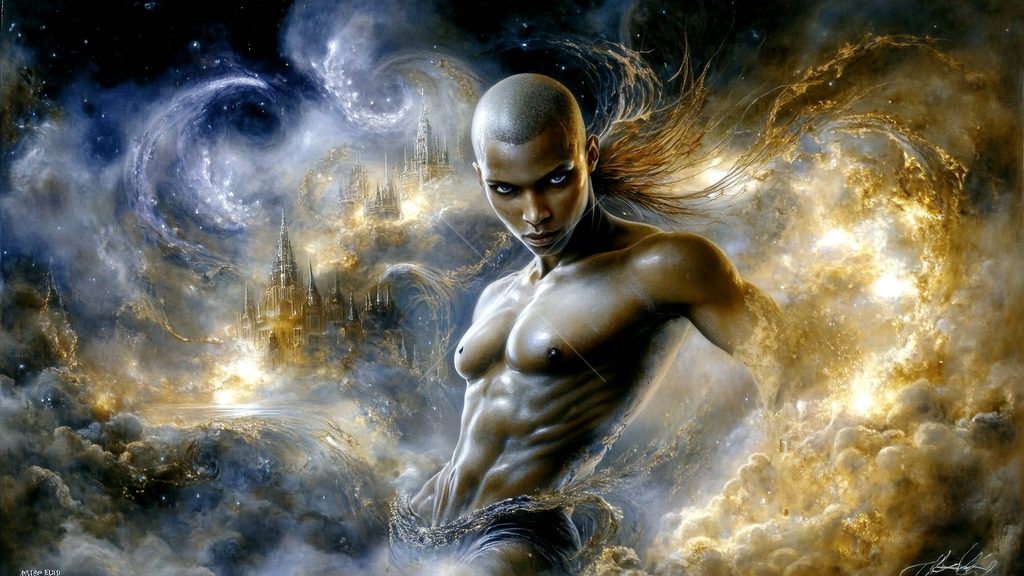 Spirits in the City of Gold - AI Art