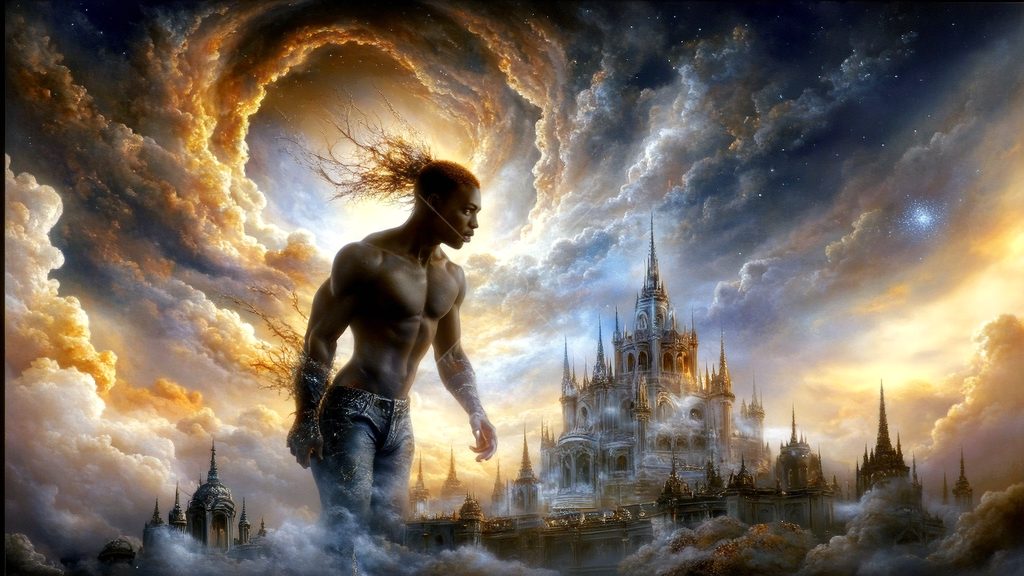 Spirits in the City of Gold - AI Art