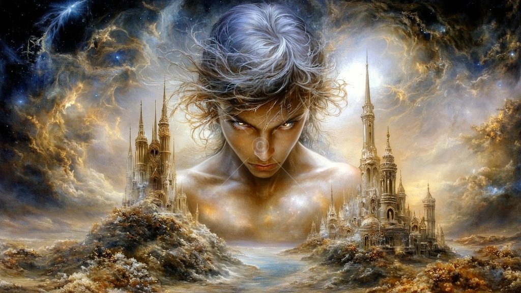 Spirits in the City of Gold - AI Art