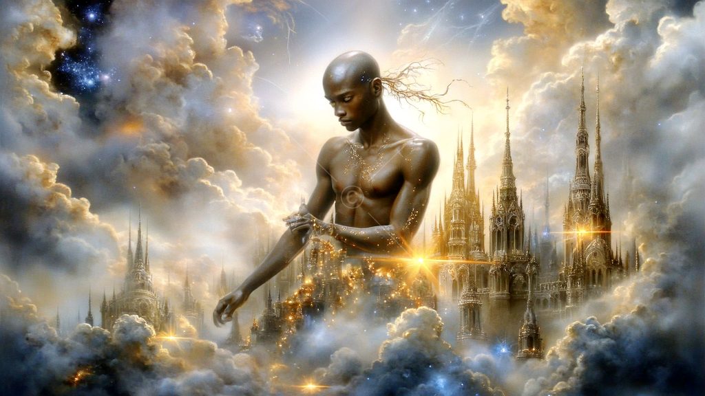 Spirits in the City of Gold - AI Art