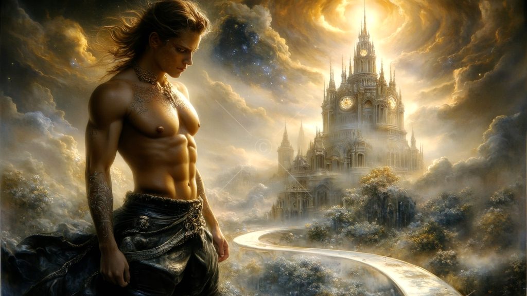 Spirits in the City of Gold - AI Art
