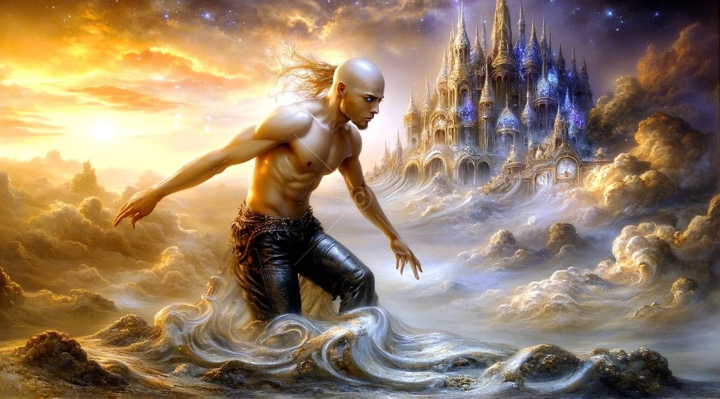 Spirits in the City of Gold - AI Art