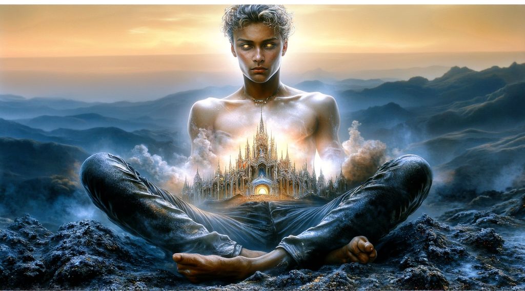 Spirits in the City of Gold - AI Art