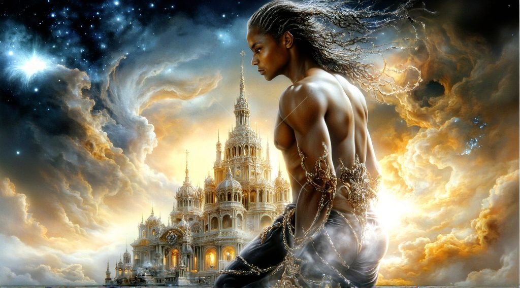 Spirits in the City of Gold - AI Art