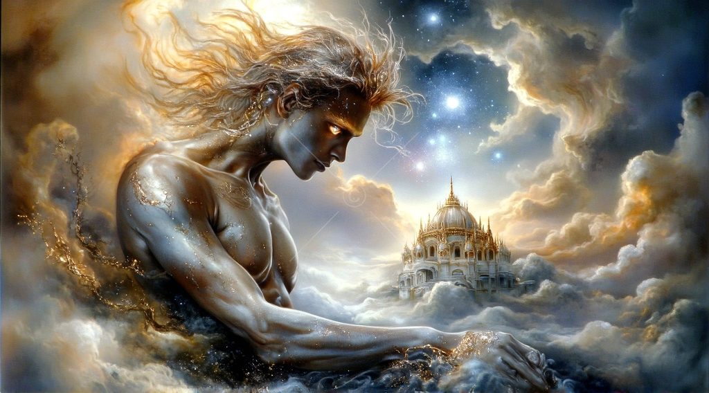 Spirits in the City of Gold - AI Art