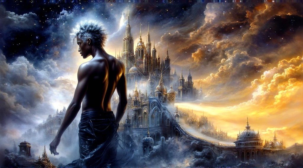 Spirits in the City of Gold - AI Art