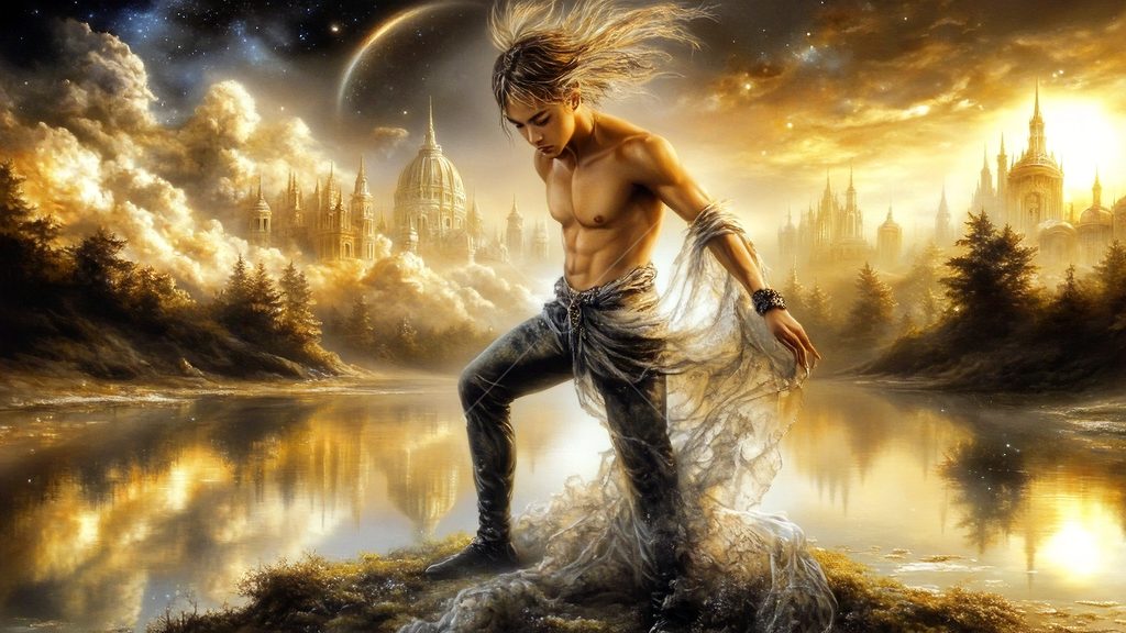 Spirits in the City of Gold - AI Art