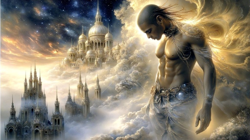Spirits in the City of Gold - AI Art