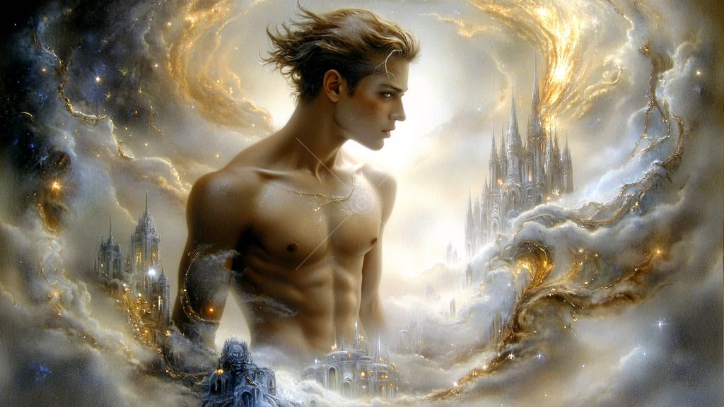 Spirits in the City of Gold - AI Art