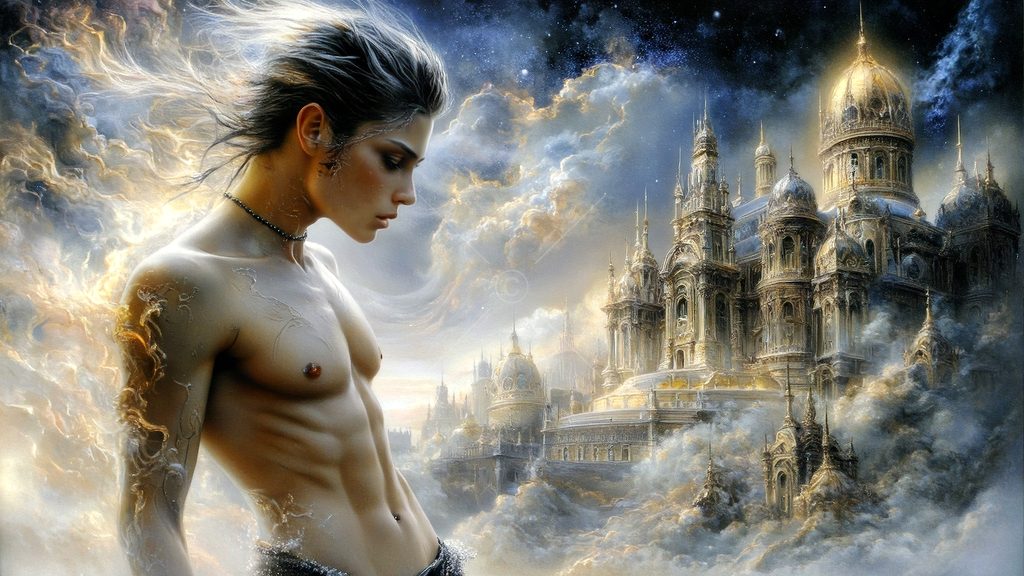 Spirits in the City of Gold - AI Art