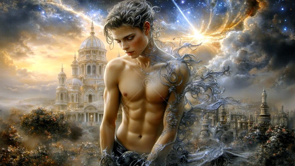 Spirits in the City of Gold - AI Art
