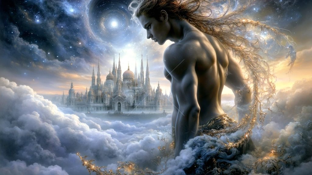 Spirits in the City of Gold - AI Art