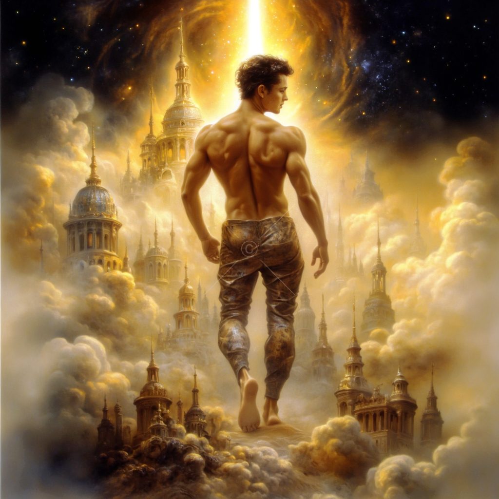 Spirits in the City of Gold - AI Art