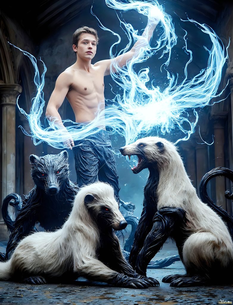 The House of the Badgers - AI Wizard Art