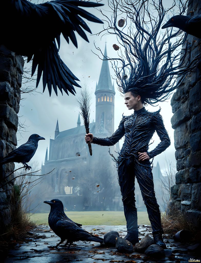 The House of the Ravens - AI Wizard Art