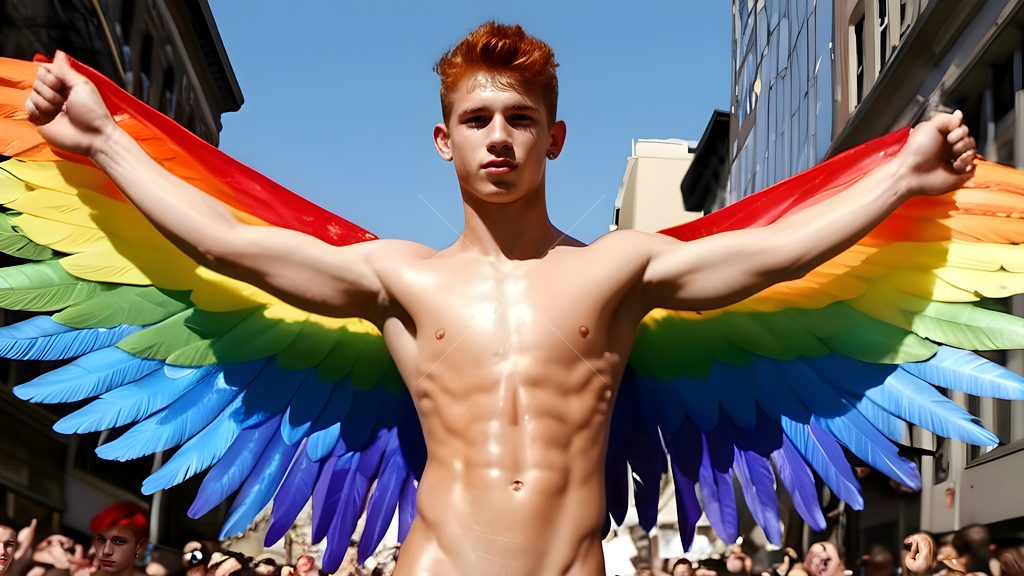 Wings of Pride - AI LGBTQ Fantasy Art