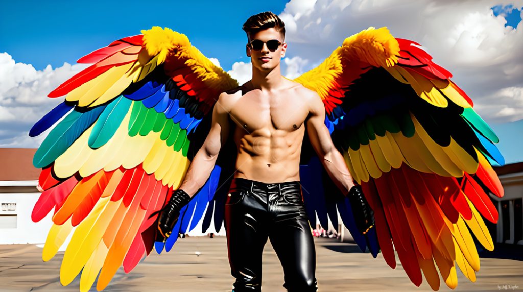 Wings of Pride - AI LGBTQ Fantasy Art