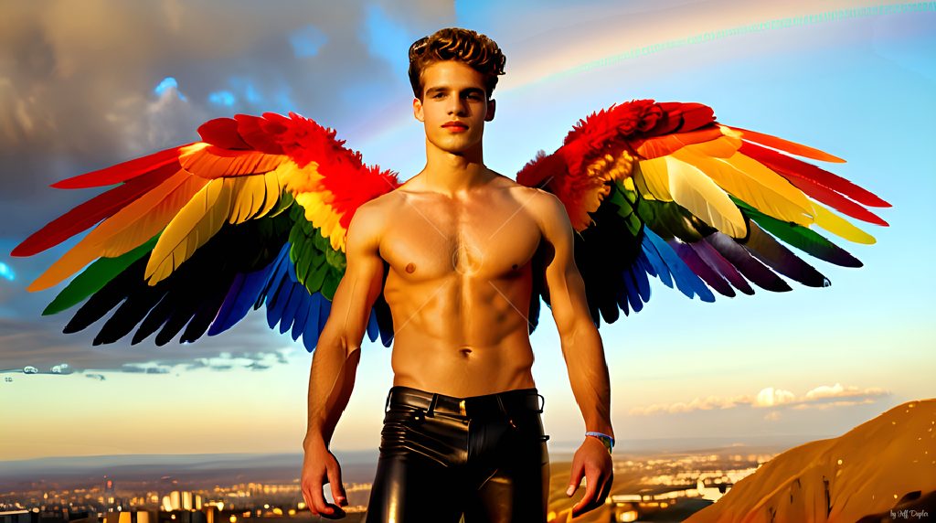 Wings of Pride - AI LGBTQ Fantasy Art