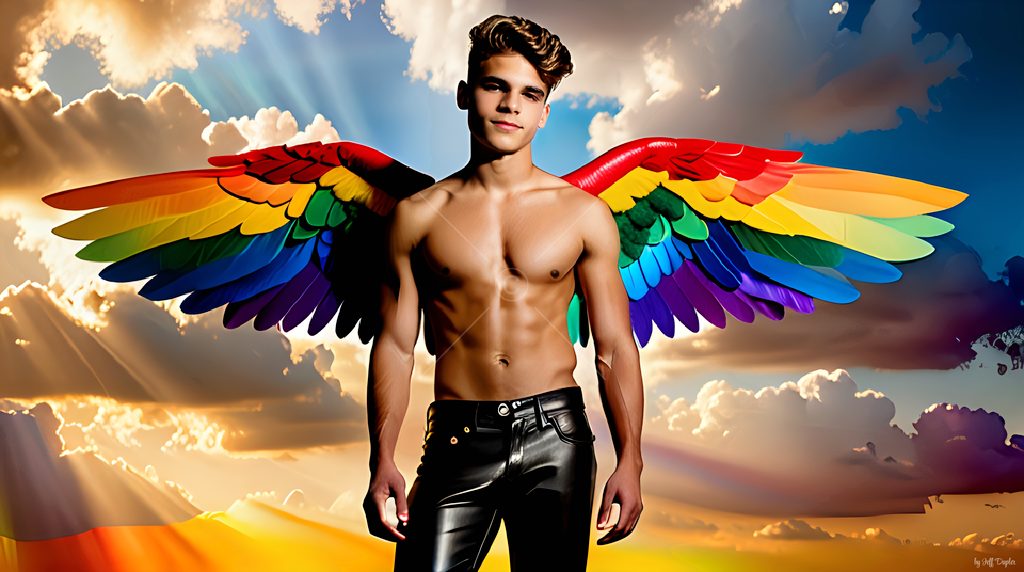 Wings of Pride - AI LGBTQ Fantasy Art