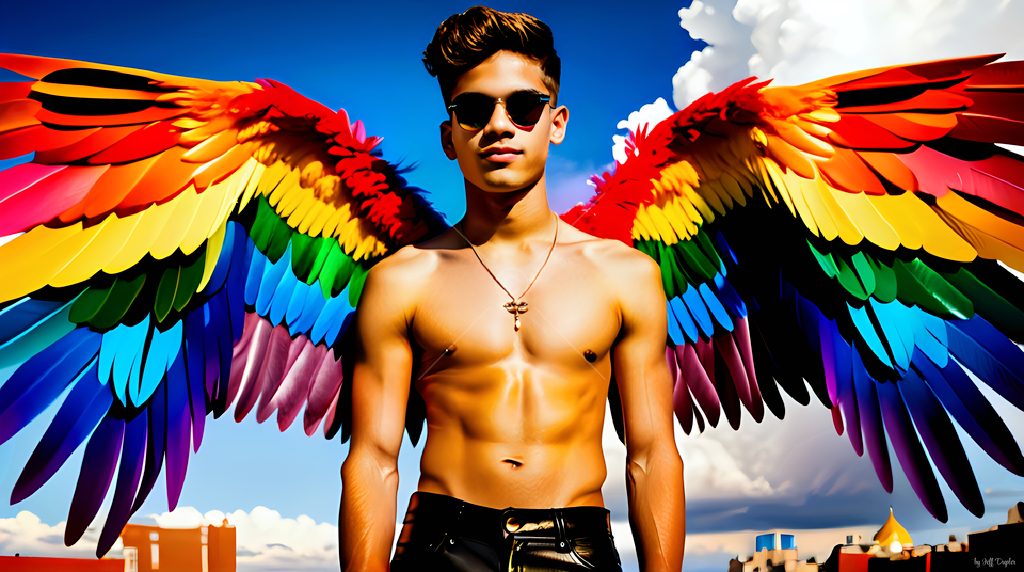 Wings of Pride - AI LGBTQ Fantasy Art