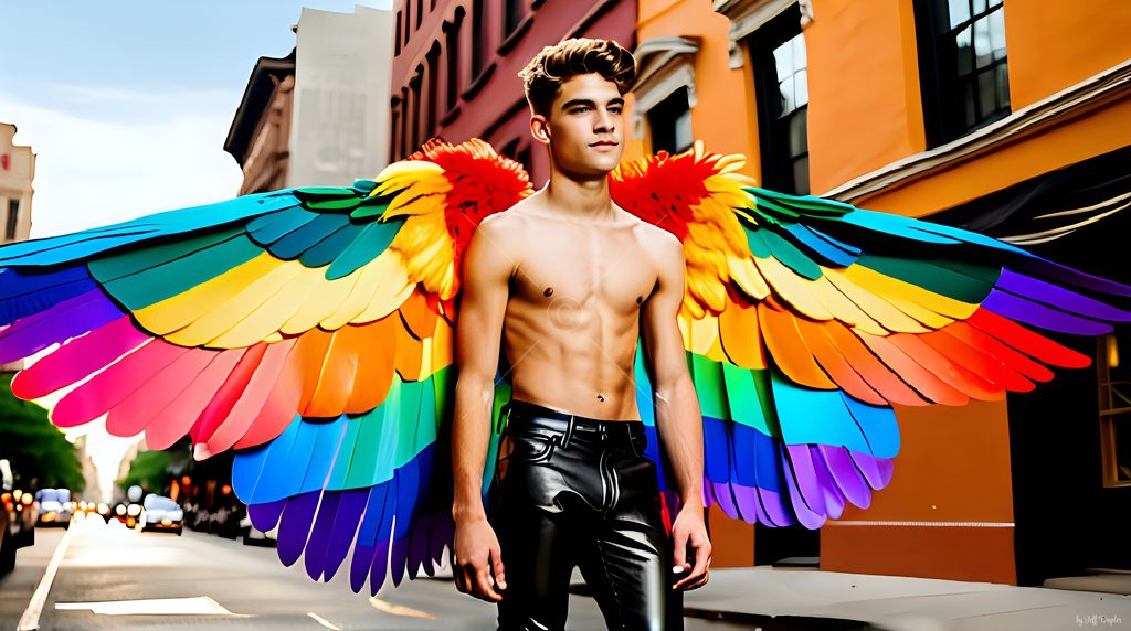 Wings of Pride - AI LGBTQ Fantasy Art