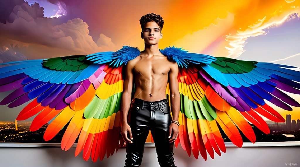 Wings of Pride - AI LGBTQ Fantasy Art