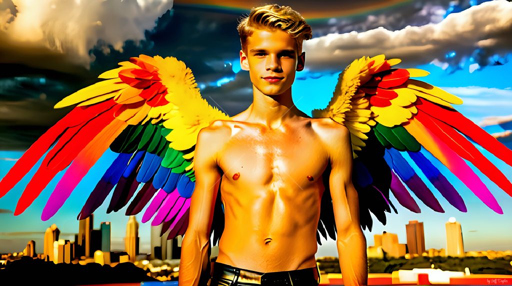 Wings of Pride - AI LGBTQ Fantasy Art