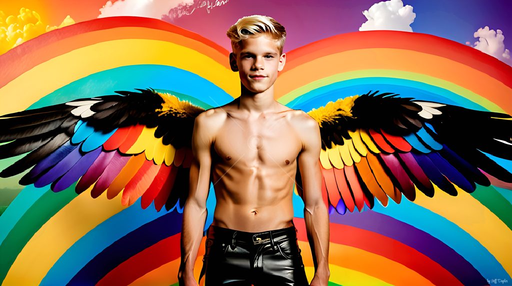 Wings of Pride - AI LGBTQ Fantasy Art