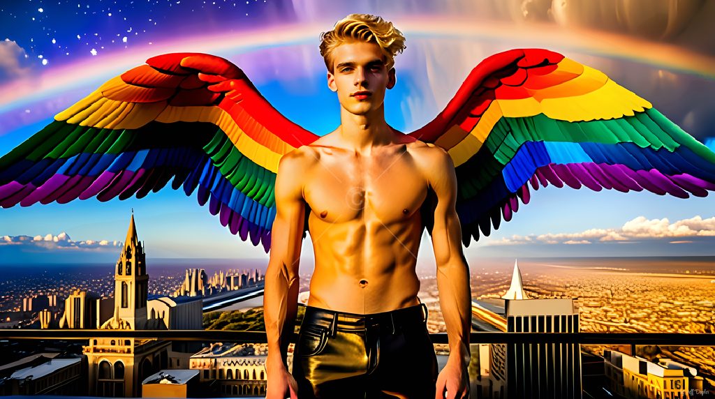 Wings of Pride - AI LGBTQ Fantasy Art