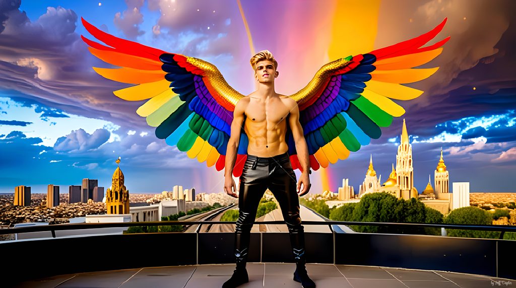 Wings of Pride - AI LGBTQ Fantasy Art